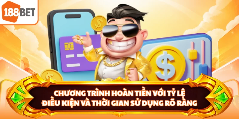 Chương trình hoàn tiền với tỷ lệ, điều kiện và thời gian sử dụng rõ ràng